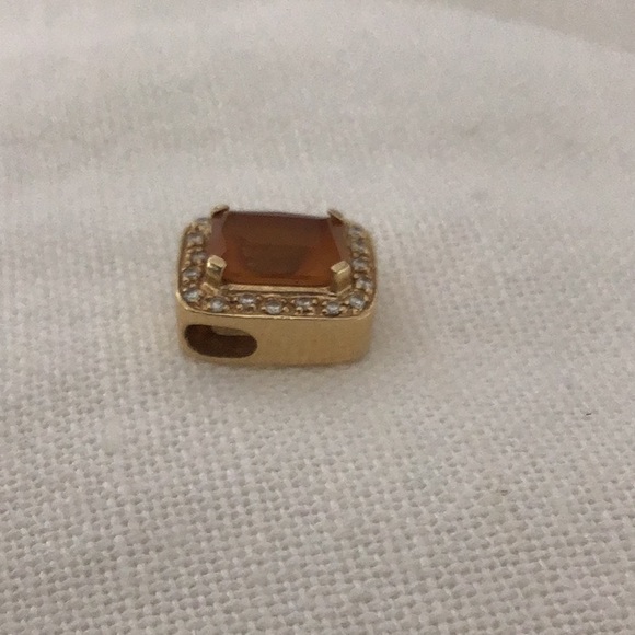 Citrine and diamond pendant - Picture 3 of 5